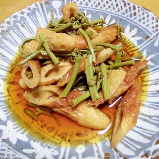 わらびとちくわの煮物